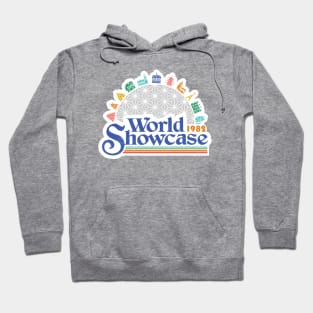 World Showcase retro style Epcot artwork by Kelly Design Company Hoodie